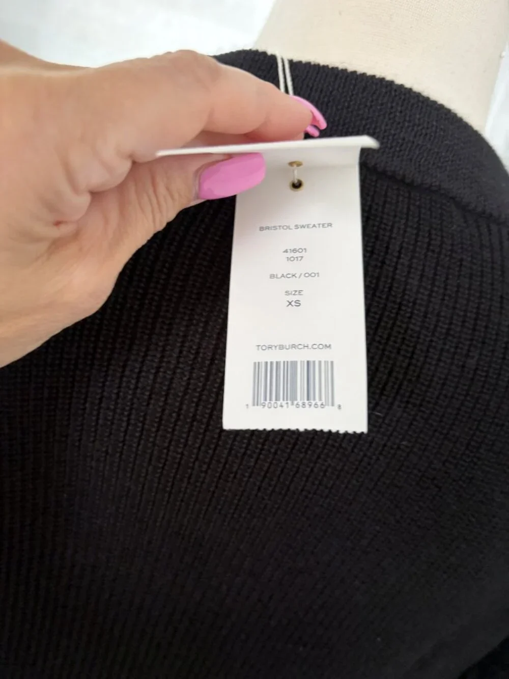 Tory Burch Bristol Sweater, Black, Size XS, NWT